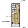 コーポドラゴン 1Kの間取り