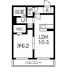 サンタリオ 1LDKの間取り