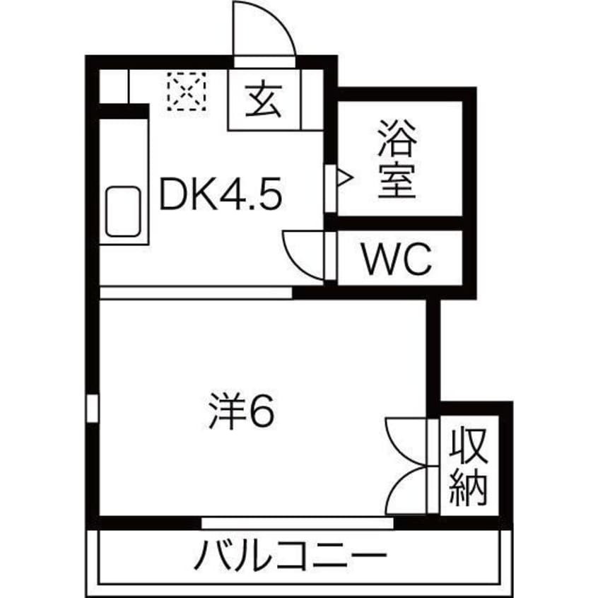 間取図 エムワン三ケ峯