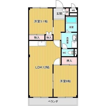間取図 サンフラワーハイツA