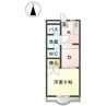 フォレストⅡ 1DKの間取り