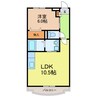 ウィステリア壱番館 1LDKの間取り