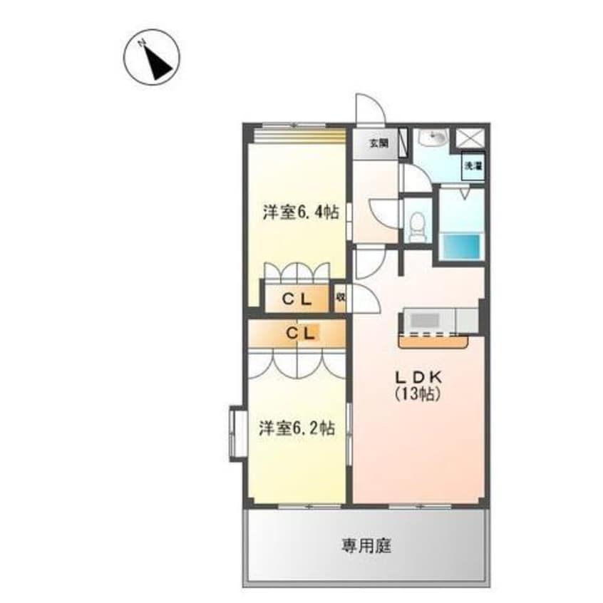 間取図 Ｗｉｔｈ　Ｄ