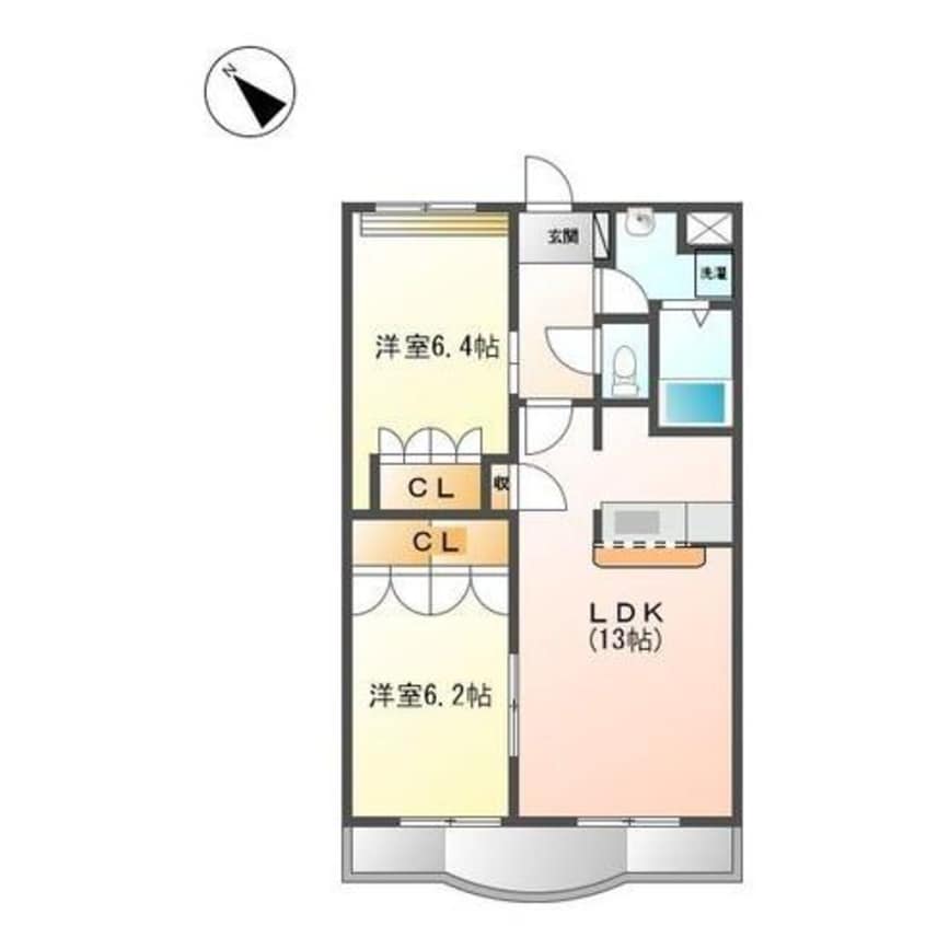 間取図 Ｗｉｔｈ　Ｄ