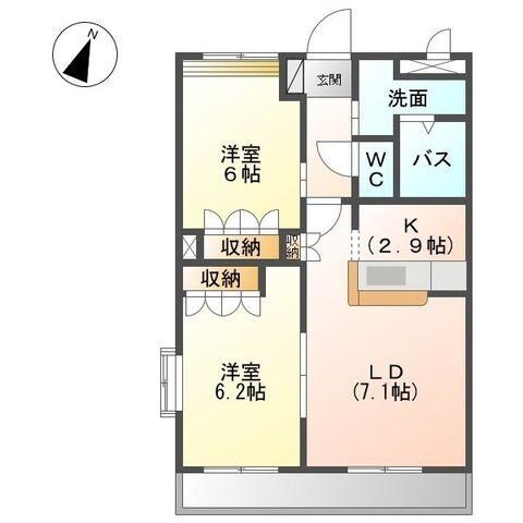 間取り図 名鉄豊田線/米野木駅 徒歩9分 1-2階 築17年