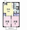ニューシティ戸田谷 2DKの間取り