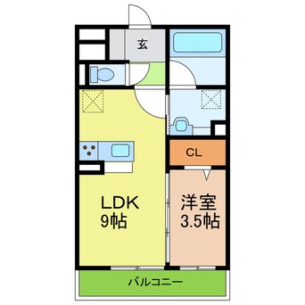 間取図 愛知高速交通東部丘陵線<リニモ>/杁ケ池公園駅 徒歩20分 2階 築6年