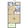 シャトー新樹 1Kの間取り