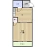 シャトウ山田 1DKの間取り