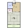 シャトウ山田 1DKの間取り