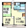 名古屋市営地下鉄東山線/本郷駅 バス:7分:停歩1分 2階 築37年 2LDKの間取り