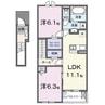 名古屋市営地下鉄東山線/上社駅 バス:10分:停歩7分 2階 築浅 2LDKの間取り