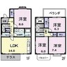 名古屋市営地下鉄東山線/本郷駅 バス:9分:停歩3分 1階 築32年 4LDKの間取り