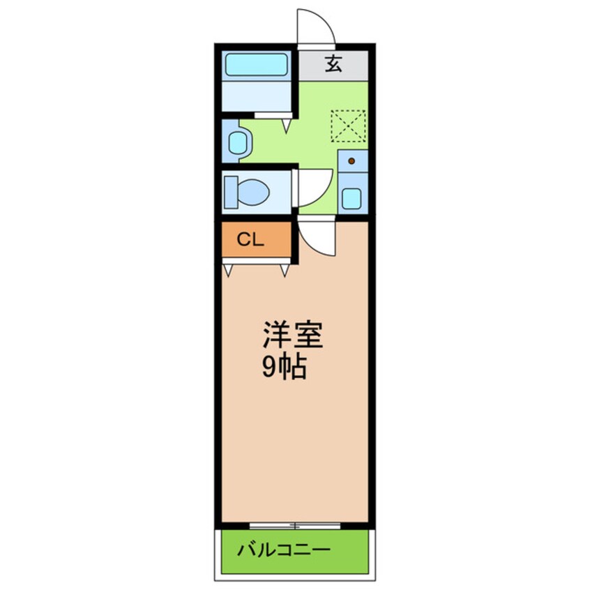 間取図 名古屋市営地下鉄東山線/星ヶ丘駅 バス15分「名鉄バス 神明」停下車:停歩2分 3階 築24年