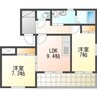 愛知高速交通東部丘陵線<リニモ>/杁ケ池公園駅 徒歩36分 3階 築28年 2LDKの間取り