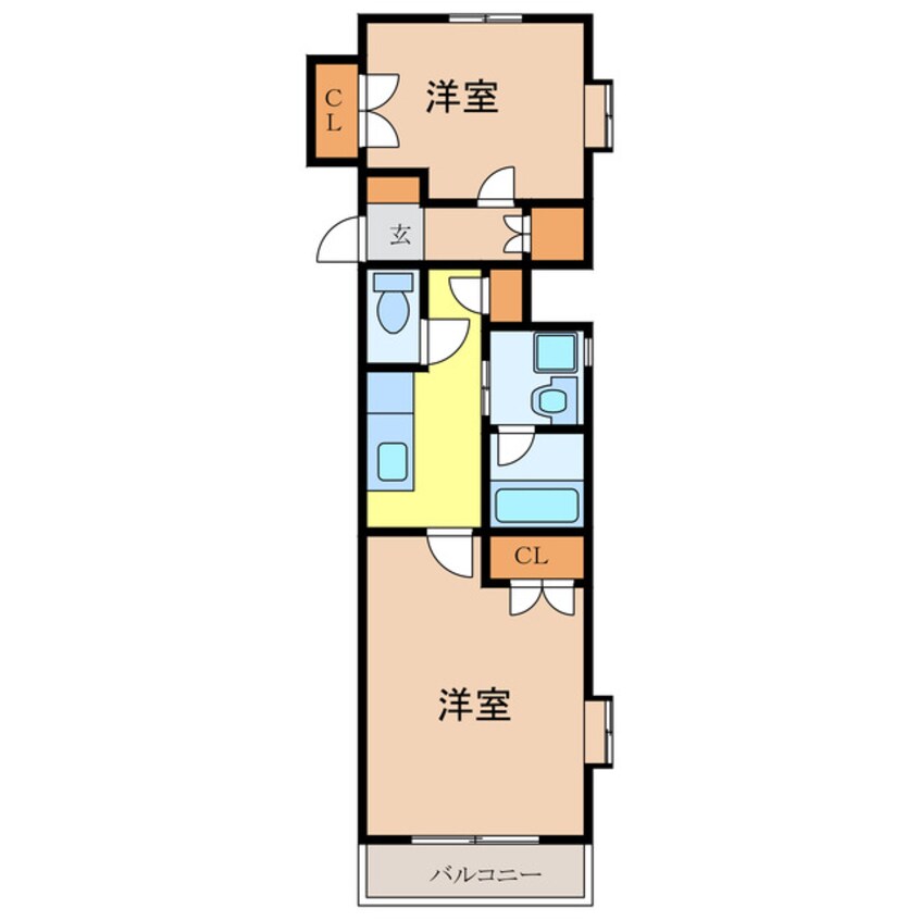 間取図 名鉄豊田線/赤池駅 徒歩19分 4階 築20年