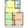 名鉄豊田線/赤池駅 徒歩16分 2階 築37年 2LDKの間取り