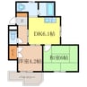 名古屋市営地下鉄東山線/藤が丘駅 徒歩12分 4階 築37年 2DKの間取り