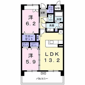 間取図 名古屋市営地下鉄東山線/藤が丘駅 徒歩7分 4階 築14年