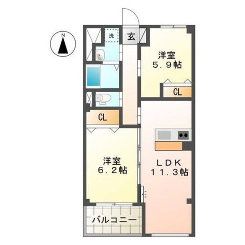 間取図 愛知高速交通東部丘陵線<リニモ>/藤が丘駅 徒歩13分 1-3階 築9年