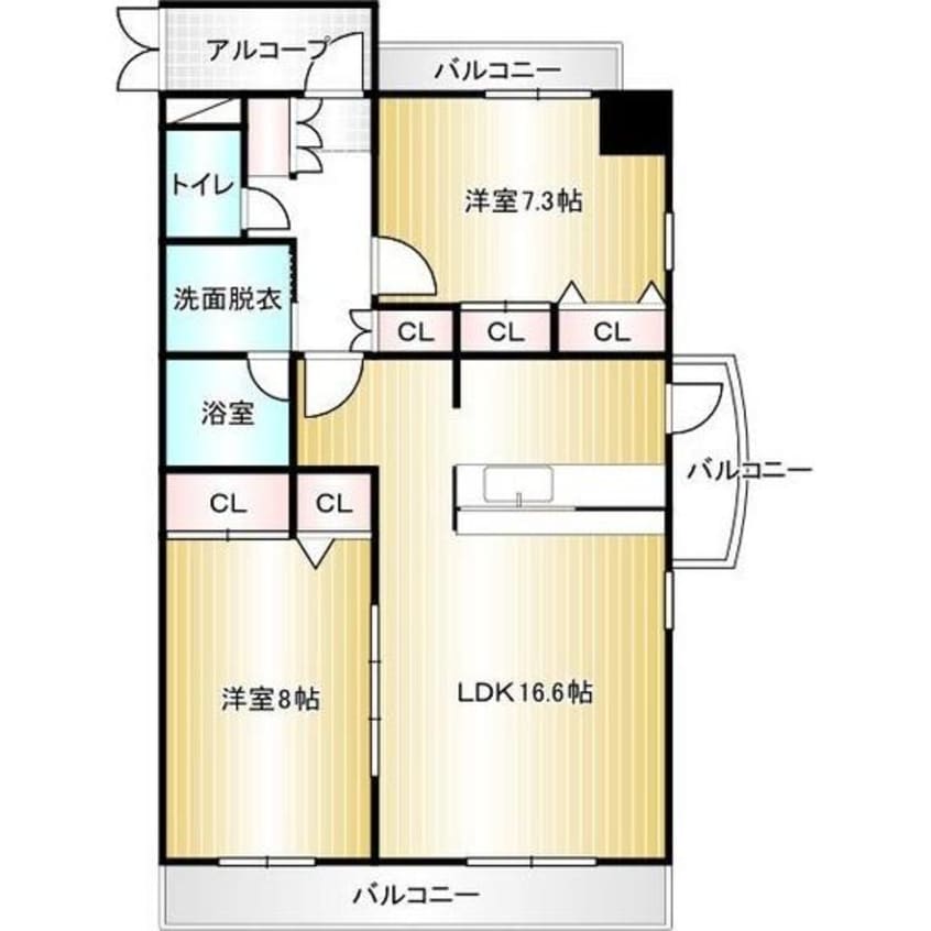 間取図 名古屋市営地下鉄鶴舞線/赤池駅 徒歩7分 5階 築21年