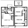 名古屋市営地下鉄東山線/藤が丘駅 バス:10分:停歩17分 1-2階 築17年 2LDKの間取り