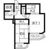 名古屋市営地下鉄東山線/星ヶ丘駅 徒歩9分 2階 築35年 2Kの間取り