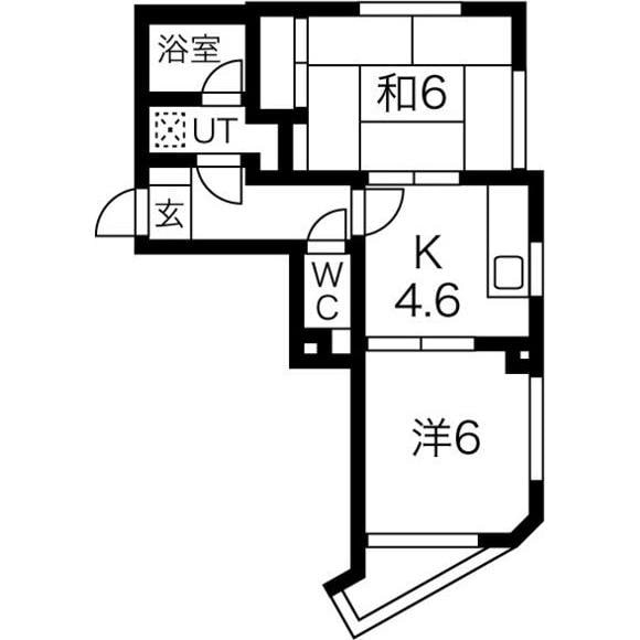間取り図 名古屋市営地下鉄東山線/星ヶ丘駅 徒歩9分 2階 築35年