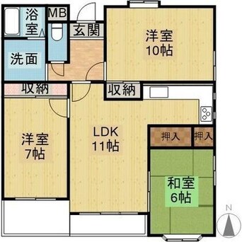 間取図 名古屋市営地下鉄東山線/上社駅 徒歩7分 4階 築36年