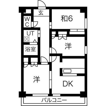 間取図 名古屋市営地下鉄東山線/上社駅 バス7分名古屋市営バス 上社西下車:停歩4分 5階 築32年