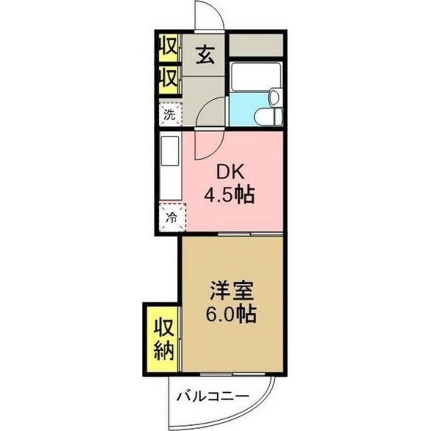 間取図 名鉄瀬戸線/喜多山駅 徒歩26分 4階 築37年
