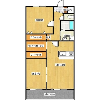 間取図 名古屋市営地下鉄東山線/星ヶ丘駅 バス17分大平下車:停歩1分 2階 築31年
