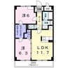 名古屋市営地下鉄東山線/星ヶ丘駅 バス:9分:停歩1分 3階 築21年 2LDKの間取り