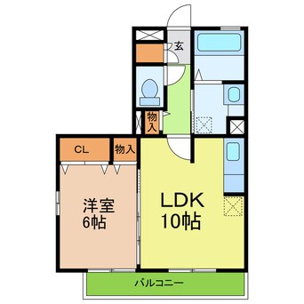 間取図 名鉄豊田線/米野木駅 徒歩6分 1階 築17年