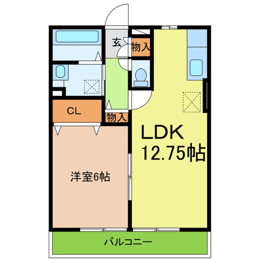 間取図 名鉄豊田線/米野木駅 徒歩6分 1階 築17年