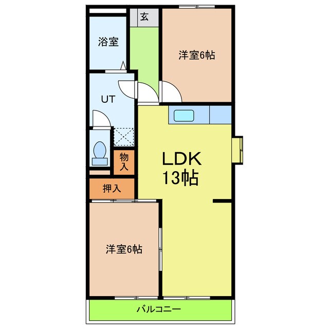 間取り図 名古屋市営地下鉄鶴舞線/赤池駅 徒歩16分 3階 築36年