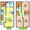 名鉄豊田線/日進駅 徒歩24分 2階 築18年 3LDKの間取り