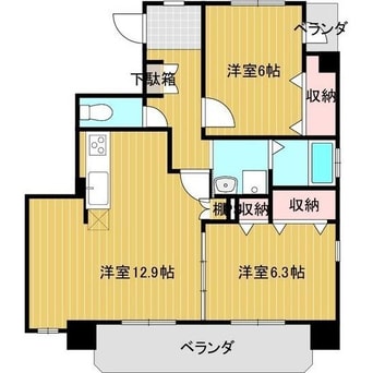 間取図 名古屋市営地下鉄鶴舞線/平針駅 徒歩20分 3階 築20年