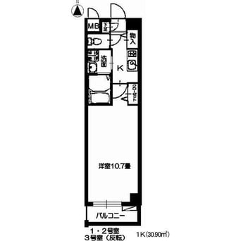 間取図 名古屋市営地下鉄東山線/藤が丘駅 徒歩6分 2階 築18年