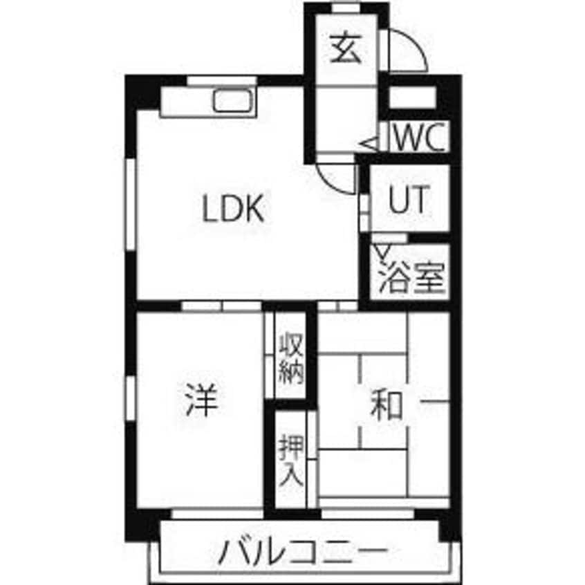 間取図 名古屋市営地下鉄鶴舞線/平針駅 バス9分「市バス 東名古屋病院」停下車:停歩1分 3階 築36年