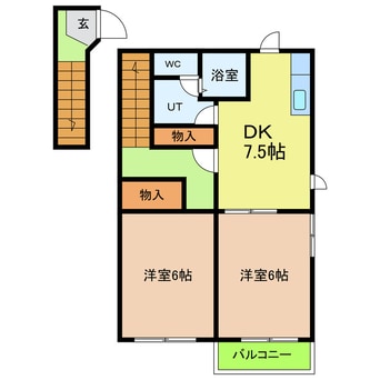 間取図 名鉄豊田線/日進駅 徒歩16分 2階 築20年