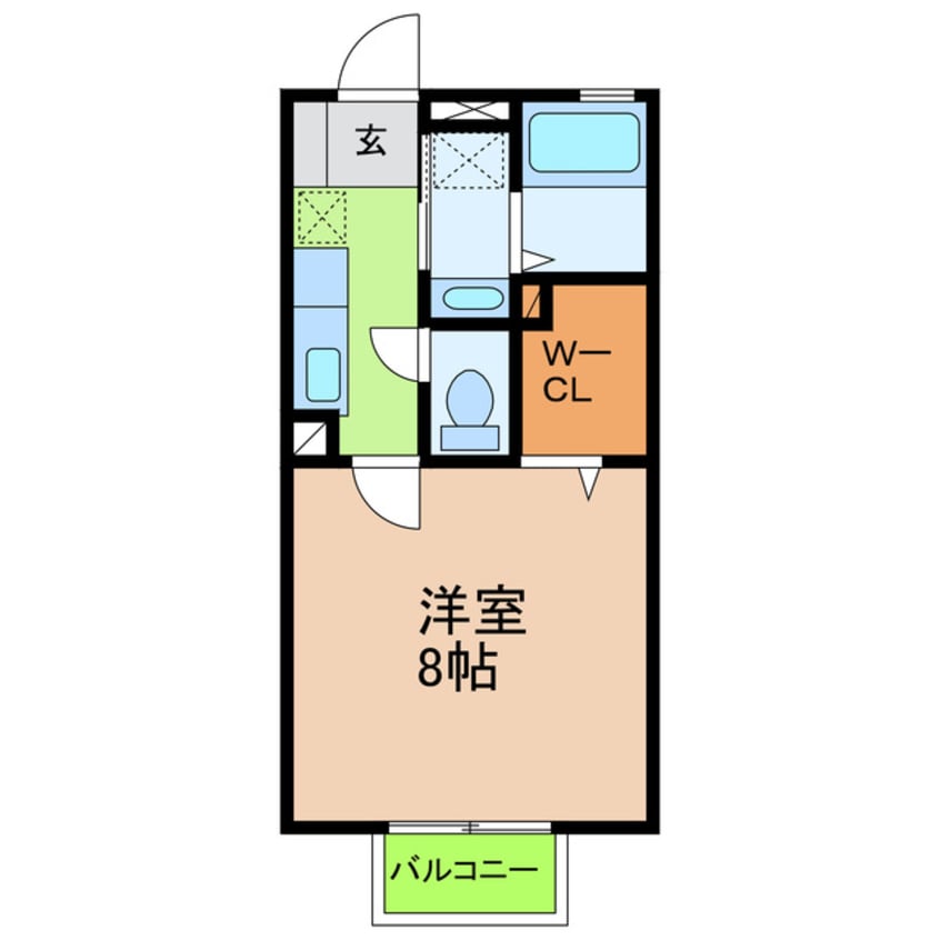 間取図 愛知高速交通東部丘陵線<リニモ>/長久手古戦場駅 徒歩19分 2階 築18年