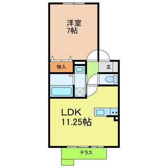 間取図 愛知高速交通東部丘陵線<リニモ>/杁ケ池公園駅 徒歩25分 1階 築22年