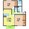 愛知高速交通東部丘陵線<リニモ>/長久手古戦場駅 徒歩15分 1階 築18年 2LDKの間取り