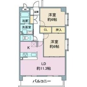 間取図 愛知高速交通東部丘陵線<リニモ>/杁ケ池公園駅 徒歩28分 2階 築21年