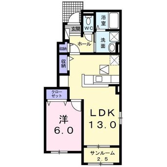 間取図 名古屋市営地下鉄東山線/星ヶ丘駅 バス23分「岩崎南口」停下車:停歩2分 1階 築6年