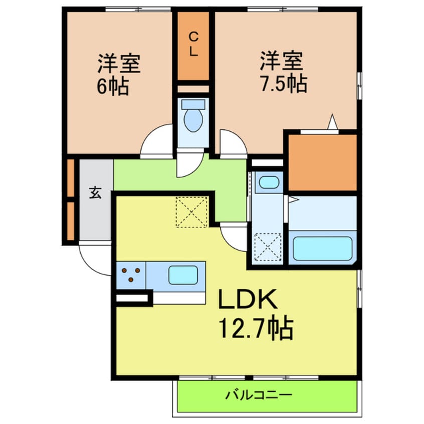 間取図 愛知高速交通東部丘陵線<リニモ>/杁ケ池公園駅 徒歩35分 1階 築21年