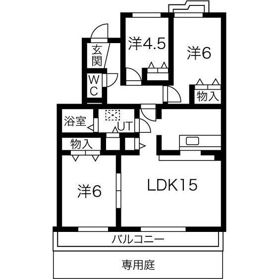 間取り図 名古屋市営地下鉄東山線/藤が丘駅 徒歩11分 1階 築26年