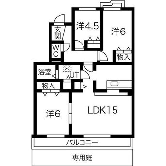 間取図 名古屋市営地下鉄東山線/藤が丘駅 徒歩11分 1階 築26年