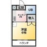 グリーンハイツ 1Kの間取り